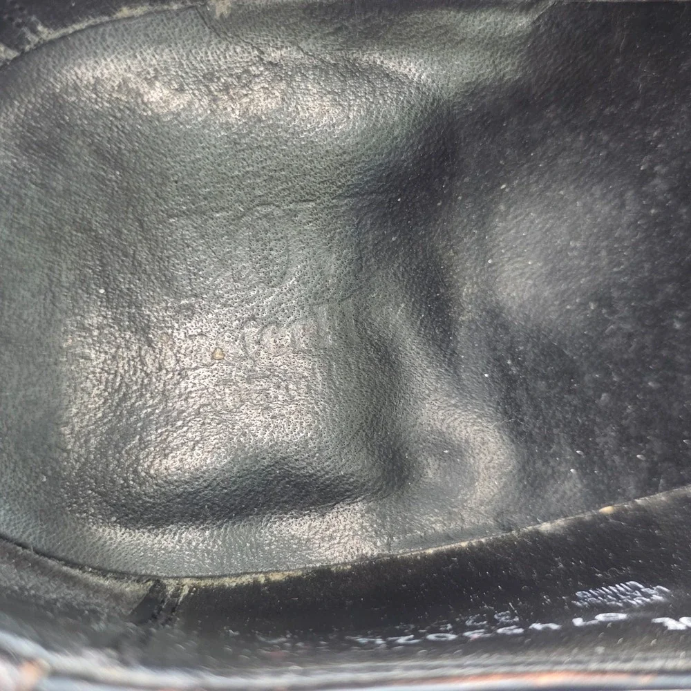 VTG Hanover‎ Shell Cordovan Dress Shoes Mens 9.5 E/C Black Wingtip USA
